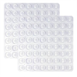 128 PCS Cabinet Bumpers, Cabinet Door Bumpers Self Adhesive, Clear Rubber Stoppers Bumpers, Cabinet Stoppers, Cupboard Door Drawer Bumpers for Kitchen Cabinets Cutting Boards Picture Frames