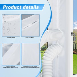 400 cm Air Conditioning Window Seal, Window Seal for Mobile Air Conditioners, Window Seal for Air Conditioners, Tumble Dryer, Exhaust Dryer, Mobile Air Conditioning Window Seal
