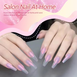 idyllbeauty 4 in 1 Builder Base Gel Polish, Glitter, 10ml, Hema TPO Free for Sensitive Skin, Avoid Allergy, Strengthens Damaged Nails, Salon Nail at Home Safe No Toxic