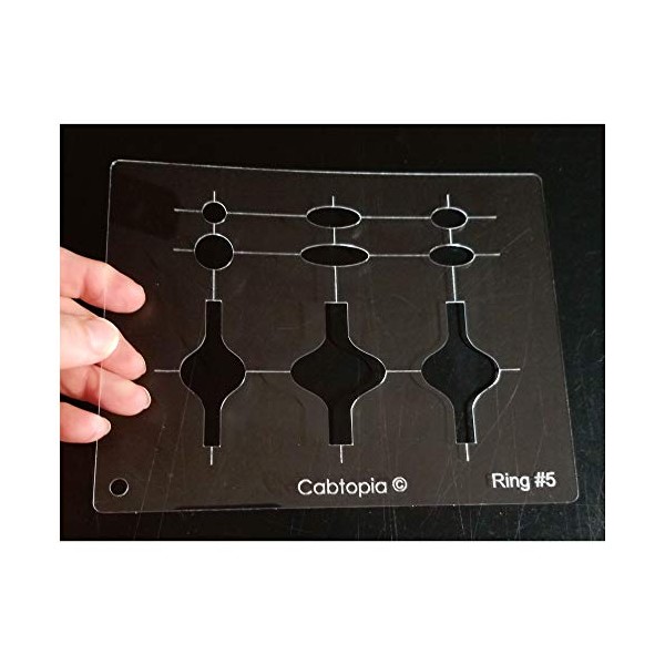 Cabtopia - Jewelry Design Template Stencil"Ring #5"