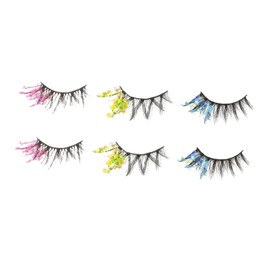 TOVINANNA False Eyelashes Glitter 3 Pairs Extensions for Women Instant Glamour for Parties Daily Life