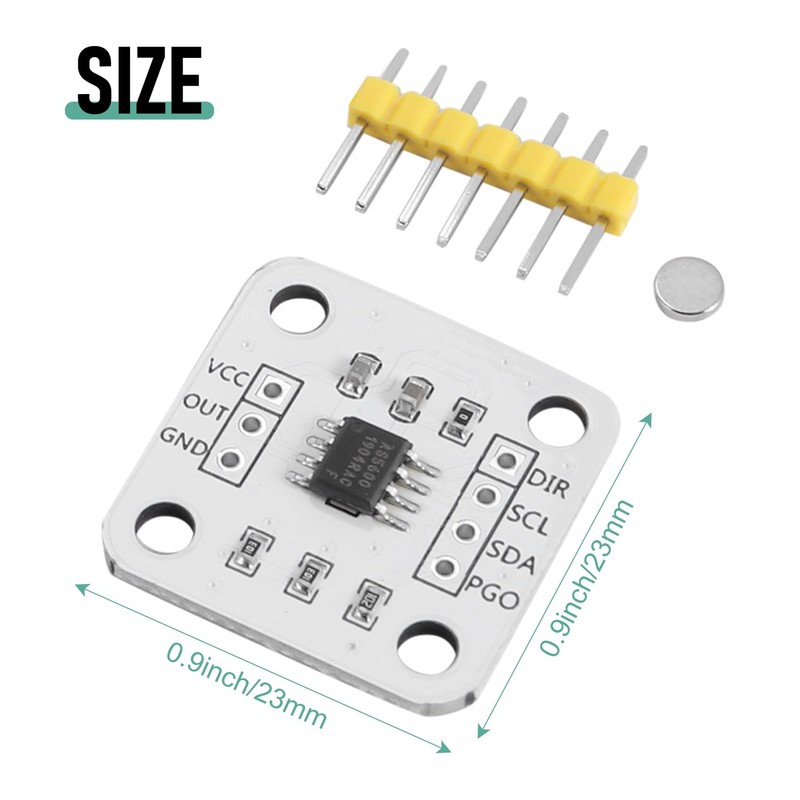 Hcskoss 4pcs AS5600 Magnetic Encoder IIC PWM Magnetic Induction Angle