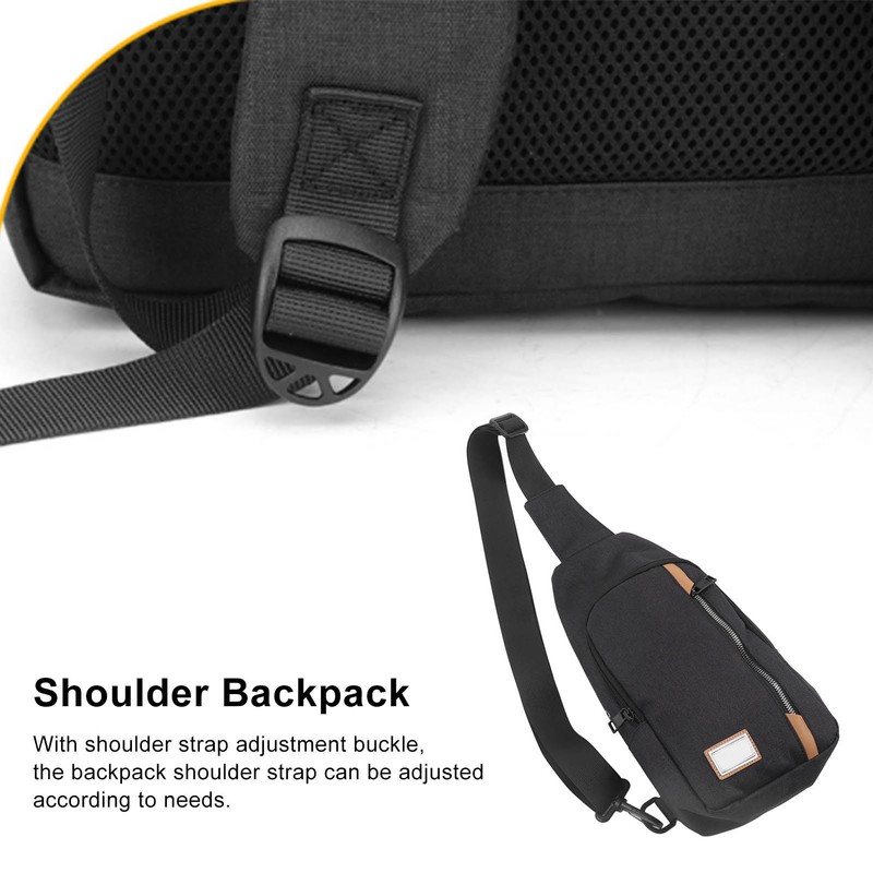 GOLDEN WOLF Chest Sling Bag Adjustable Shoulder Strap Waterproof Messenger