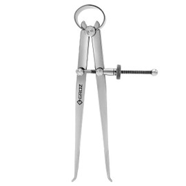 Groz 01405 12" Spring Inside Caliper, Matte Finish, with Solid Nut