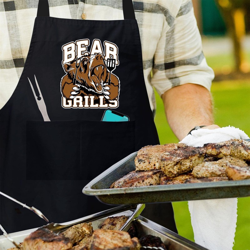 BBQ Aprons for Men, Funny Cooking BBQ Apron in 100%