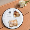 Hoshisea Divided Ceramic Dinner Plate, Split Diet Plate, Snack Plate,