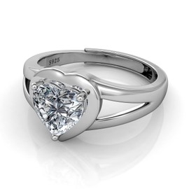 DEPHINI Silver heart ring