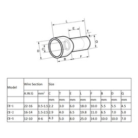 Kit de 300 Terminales Crimpados de Nailon para Cable AWG 22 a 16 16 a 14 12 a 10 Conectores de Extremo Cerrado para Instalaciones Eléctricas Automóvil Audio