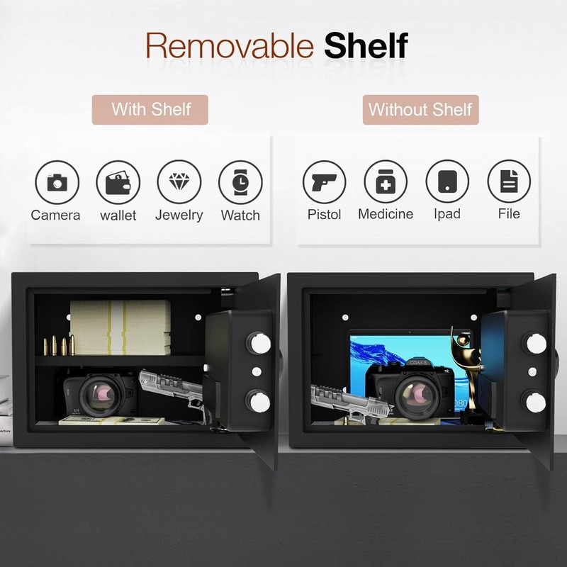 Goldenkey 1.6 Cu.Ft Classic Fireproof Safe with Charging Port –