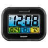 Digital Alarm Clock with LCD Display – Always-On Backlight, Adjustable