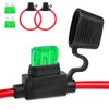 Inline Fuse Holder 12V 2 Pack, Extended Version 12 AWG
