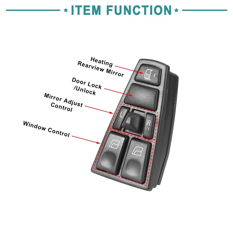 ACROPIX Driver Side Power Window Switch Lifter Electrical Control Button