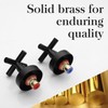 Decaura Shower Mixer Taps 1/4 Turn Twin Tap Cross Handles