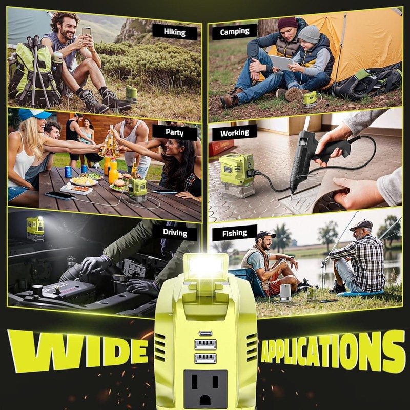 Power Inverter for Ryobi 18V Battery,2PCS Ecarke 200W Portable Power