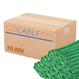 Gocableties Cable Ties Pack of 10000 Green 100 mm x 2.5 mm with 8.1 kg Tensile Strength Small Size Thin UV Resistant Set