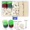 Yuhtech Wool Felt Polishing Pad Kit, 76 Pcs Polishing Pad