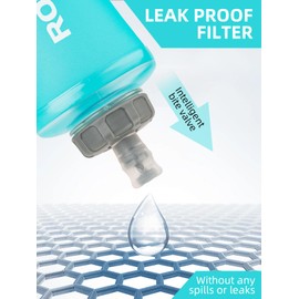 ROCKBROS Soft Flask Collapsible Running Water Bottle Flexible TPU Folding Running Flask for Hydration Pack 17 oz (500 ml) Folding Water Bottle for Running, Hiking, Cycling - Ski Water Bottles