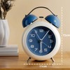 Reloj Despertador Análogo de Doble Campana, Reloj Pequeño Silencioso de