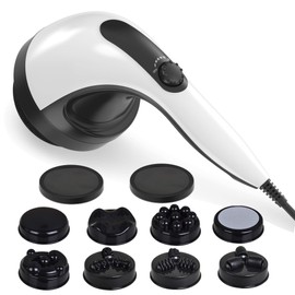 BDLENTIL Body Sculpting Machine - 7-Speed 8-Head Electric Cellulite Massage & Lymphatic Drainage Device with Lipo Roller, Handheld Full-Body Massager Vibra for Belly, Butt, Arms, Legs, Home Use(White)