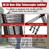 findmall 10.5FT / 3.2M Aluminum Telescopic Ladder Folding Step Inward