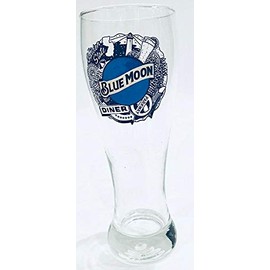 Canero Blue Moon New Jersey Landmarks - The Garden State | Tall Pilsner Beer Glass | Pair (2) 23oz Glasses