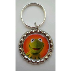 MUPPETS MOST WANTED * KERMIT THE FROG *  Bottle Cap with Keyring