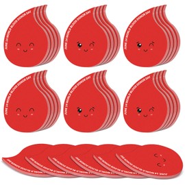Eaasty 24 Pads Funny World Blood Donor Day Sticky Notes Bulk Blood Drops Lined Sticky Notes for World Blood Donor Day Gifts Supplies Chartity Work Study School Office Decoration