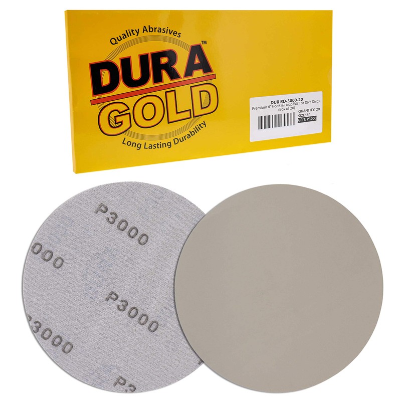 Dura-Gold Premium 6" Wet or Dry Sanding Discs - 3000