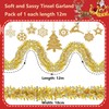 TAZZOR 12 m Tinsel Christmas Tree Gold Christmas Tree Garland