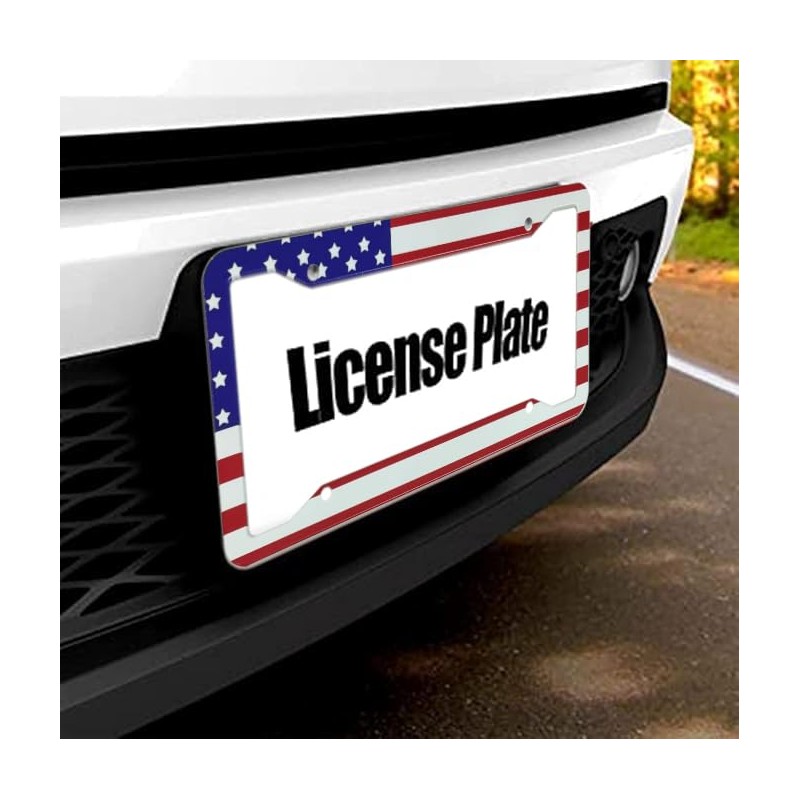 Dnas 2 Pack American Flag License Plate Frames Holder with