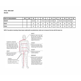 Milwaukee Leather ML1191 Men's Black Leather Four Pocket Thermal Lined Chaps - 3X-Large