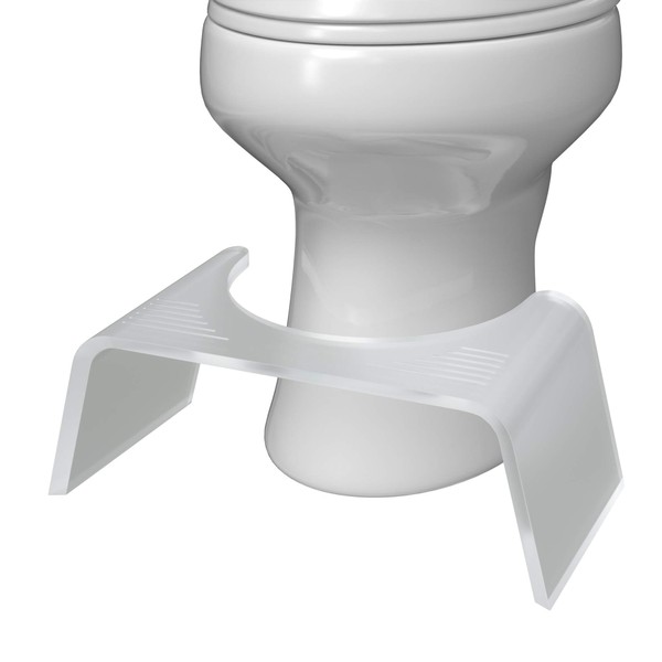 Squatty Potty Frosted Ghost Acrylic Toilet Stool, 7", Clear