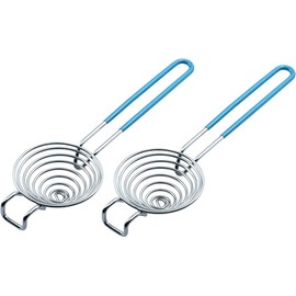 CAMKYDE Separador de Huevos de Grado Alimentario de Acero Inoxidable Separador de Clara y Yema de Huevo, Juego de 2 (Azul)