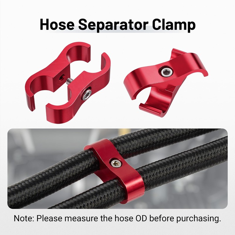 EVIL ENERGY Hose Separator Clamp, Fuel Line Mounting Clamp Aluminum