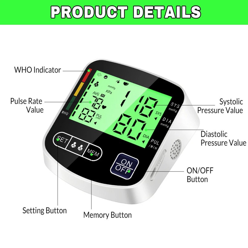 SOFIA Digital Extra Large Backlit Display Automatic Upper Arm Blood