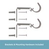 Kenney KN85305 1" Diameter Steel 3.5-4.5" Adjustable Curtain Rod Mounting