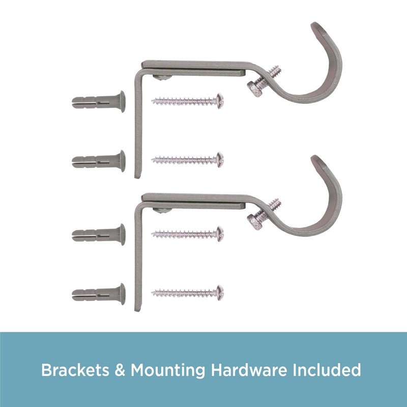Kenney KN85305 1" Diameter Steel 3.5-4.5" Adjustable Curtain Rod Mounting