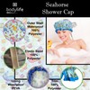 Bodylife Shower Cap Reusable Bath Cap Double Layered Waterproof Seahorse