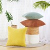 Deconovo Set of 2 Super Soft Corduroy Yellow Cushion Covers
