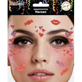 Face Tattoo, Face Tattoo, Face Make-Up, Carnival, Fancy Dress, Sticker Face Arm Neck, Fancy Dress, Theme Party, Throw Material, Costume, Children and Adults (Princess)