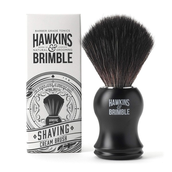 Hawkins & Brimble Shaving Brush | Synthetic Bristles | Vegan Friendly Shave Brush | Synthetic Shave Brush | Shave Brush for Men | Synthetic Shaving Brush