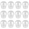 Yubbuio 100pcs Dessert Cups with Lids Plastic Fruit Cups Mini