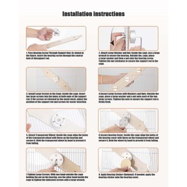 Niteangel Silent Hanging Hamster Wheel - Dual-Bearing Quiet Spinning Acrylic Exercise Wheel for Hamsters Gerbils Hedgehogs Rats Sugar Gliders and Other Small Pets (M)