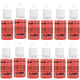 Waytest Silver & Sterling 999 925 Testing Solution Purity Determiner Jewelry Scrap Precious Metal 12 Bottles