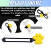 Silicone Cable Ties with Paw Yellow charms for Earphone Phone