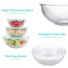 WhiteRhino Glass Mixing Bowls with Lids Set of 3(3.7QT, 2.1QT,