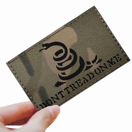 Don't Tread On Me Patch - Camouflage Military Infrared IR Reflective Army Flag Patches for Tactical Vest, Hats, Backpack, Bags, Clothes (2"x3")
