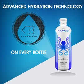 The Evolved Co.’s PerformH2O Performance Water with Below 33 Frequency Technology (<33™), for Smooth Taste and Superior Hydration, 16.9 FL OZ/500ML (Pack of 12)