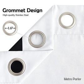 Metro Parlor Ombre Full Blackout Curtains 90 Inches Long 2 Panels for Living Room Bedroom Teal White Moroccan Geo Patterned Room Darkening Thermal Insulated Grommet Top Window Treatment Drapes,52x90