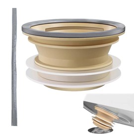 100-110 mm Wirent Toilet Flange Seal, Toilet Seal, Drain Toilet Connection Set, Universal Toilet Seal, Toilet Sewer, Drain Pipe, Odour and Waterproof Closure for Thickened Toilet